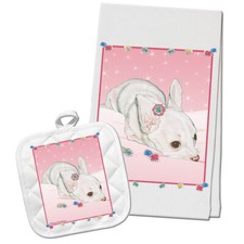 Juego de regalo porta toallas y ollas para platos de cocina Chihuahua