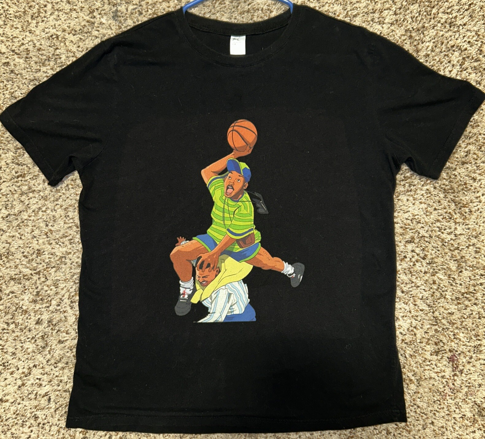 Fresh Prince Of Bel Air Dunking Over Carlton T Shirt L