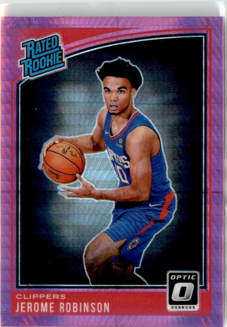 2018-19 Donruss Optic Rated Rookies Pink Jerome Robinson RC Los Angeles Clippers