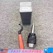 2 MT2 Solid Handle Steel Keyless Drill Chuck Holds 1/32“ - 5/8” Includes Spanner