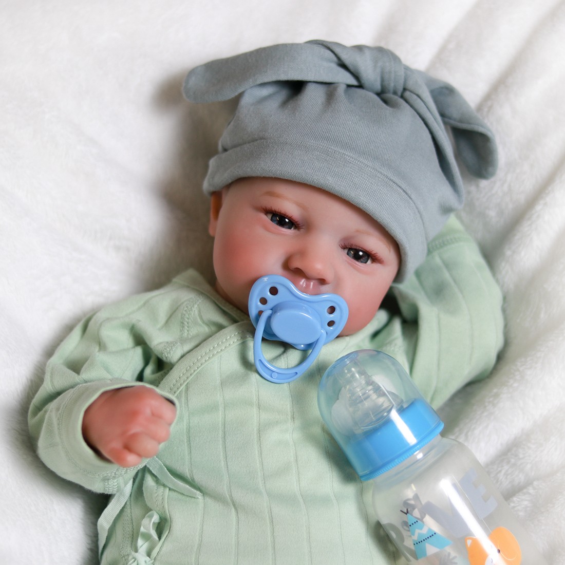 Waterproof Reborn Baby Dolls Full Body Vinyl Silicone Realistic Newborn Boy Doll