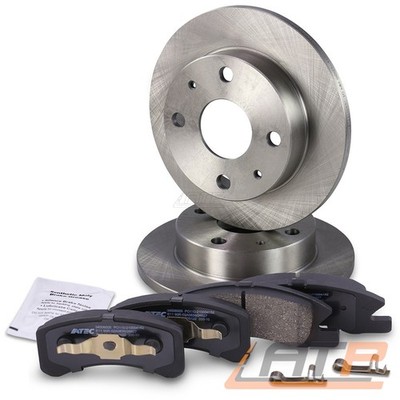 2x BREMSSCHEIBE VOLL Ø211+BREMSKLÖTZE VORN FÜR DAIHATSU CHARADE CUORE 98- TREVIS