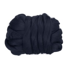 Wool Roving Yarn, 100G/3.53OZ Felting Wool Pure Roving Yarn, Navy