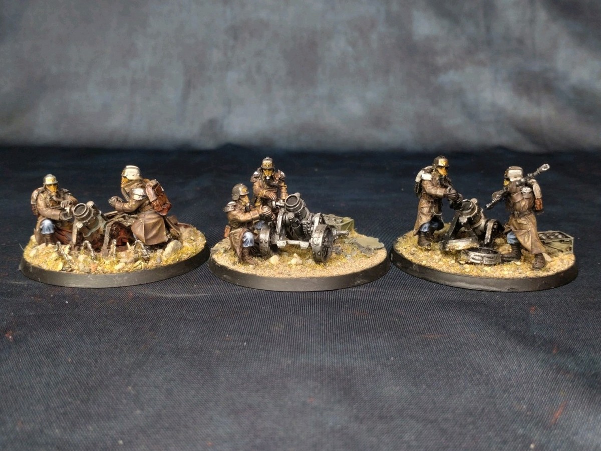ForgeWorld Dethkorps of krieg 19点セット販売 3 x Death Korps of Krieg Forgeworld Mortar Team Heavy Weapons