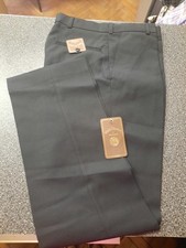 Mens Formal Suit Smart Trousers Black 30 Waist Reg Poly Wool