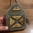 VTG MOROCCAN BRASS JEWELRY/TRINKET BOX W/MOORISH INLAID PANELS 5 1/4 X 6 3/4 IN — photo 2