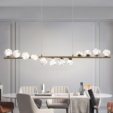 Modern Glass Globe Pendant Light Chandelier for Dining Room Kitchen Island Lamp