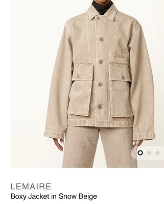LEMAIRE Boxy Denim Jacket - Snow Beige NWT 