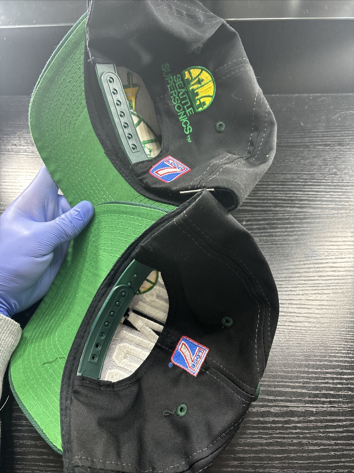 Vintage Lot Of 2 Logo 7 Seattle Super Sonics Snapback Hat