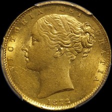 1872/1 Melbourne Shield Sovereign Unc (PCGS MS61)