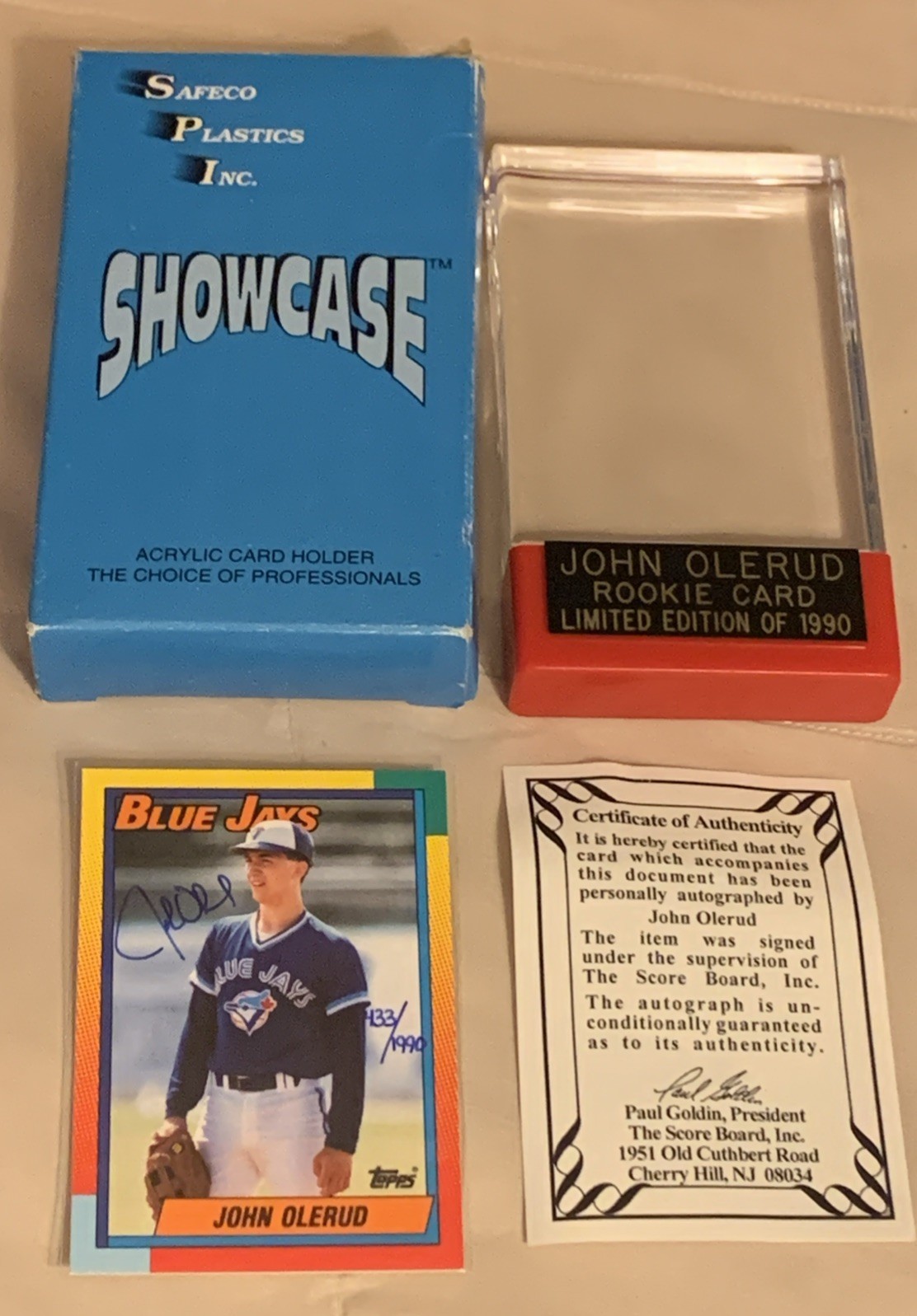 John Olerud Signed 1990 Topps Traded Baseball Card Autographed RC #/1991 Goldin