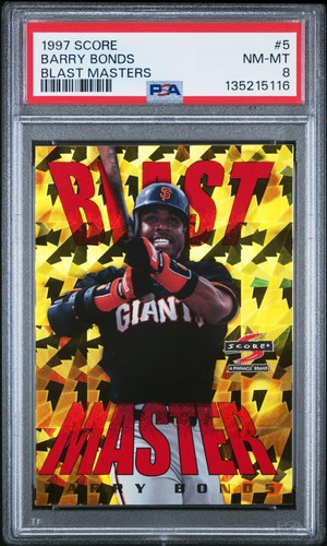 1997 SCORE BLAST MASTERS #5 BARRY BONDS PSA 8