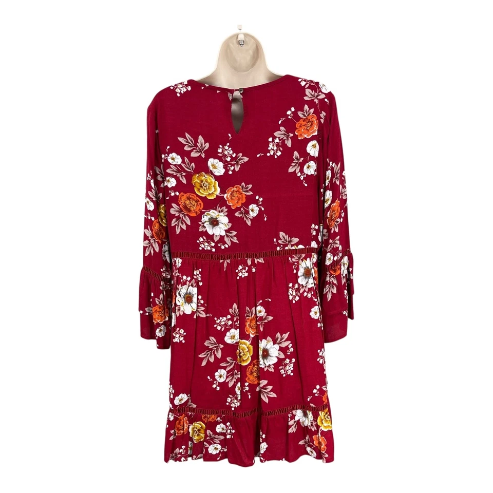 Vestido Jodifl Mujer Talla S Floral Boho Femenino Romántico Manga Campana Volantes Otoño Foto 2 de 4