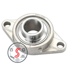 Premium SUCSFL205-16 | Stainless Steel SSUCFL205-16  2-Bolt Flange Unit  1" Bore