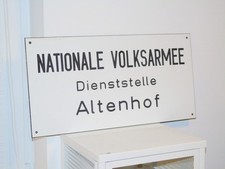 Schild Regierungsbunker DDR NVA Dienststelle Altenhof MfNV KVP Bunker