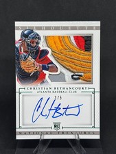 Christian Bethancourt 2014 National Treasures RC Silhouette Auto Green /5 #16