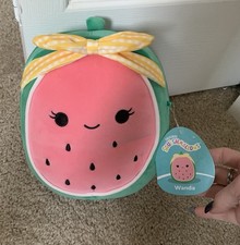 Squishmallow 8 Wanda The Watermelon w/Headscarf with Tags Plush Toy