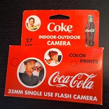 Vintage Coca Cola Indoor/Outdoor Camera-Disposable-27 Exp-New in Original Box
