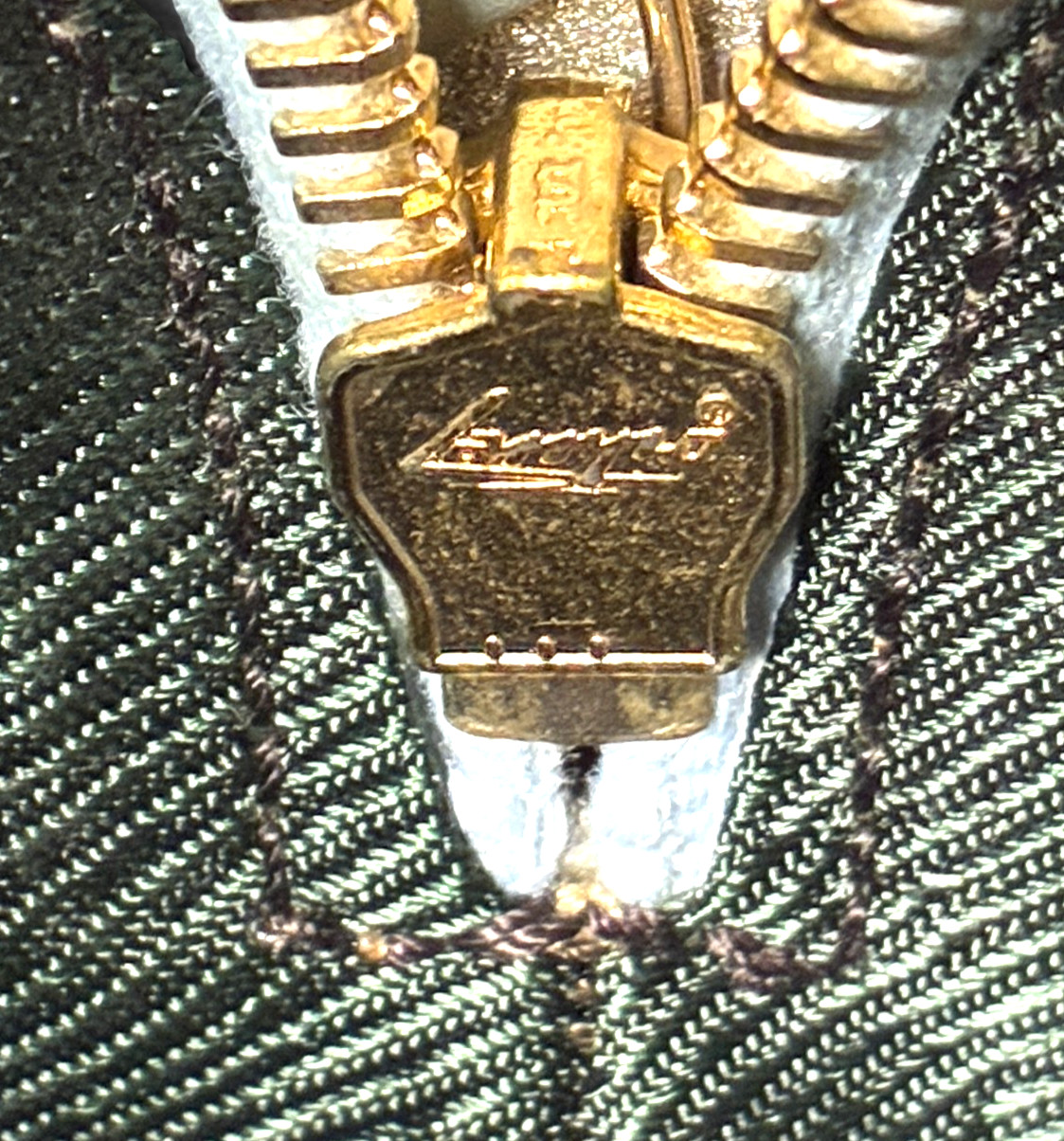 GUCCI Guccissima Cosmetic Pouch Leather Blue Italy -Pre loved thumbnail 17