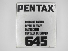 Pentax Focusing Screen Type UC-21 For Pentax 645 w/ Case / Tweezers / Manual