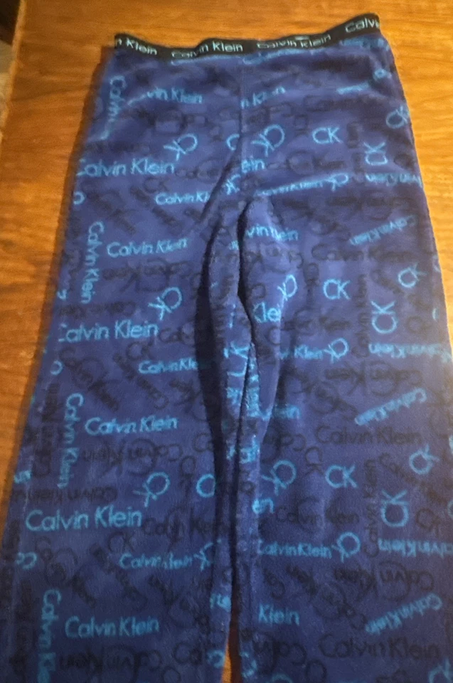 Calvin Klein Joe 平角裤男孩 14 16 XL 睡眠休闲裤睡衣衬衫上衣套装 状况极佳 — 第 2/4 张图片