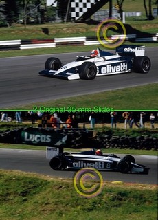 2 Racing Original 35mm Slides F1 Marc Surer Brabham BT54 1985 Europe Formula 1