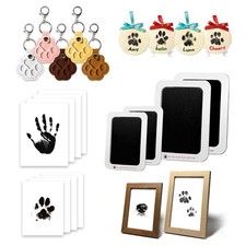 Inkless Paw Print Kit for Pets, Dog Nose Print Kit  Pet Hair Storage Keychai...