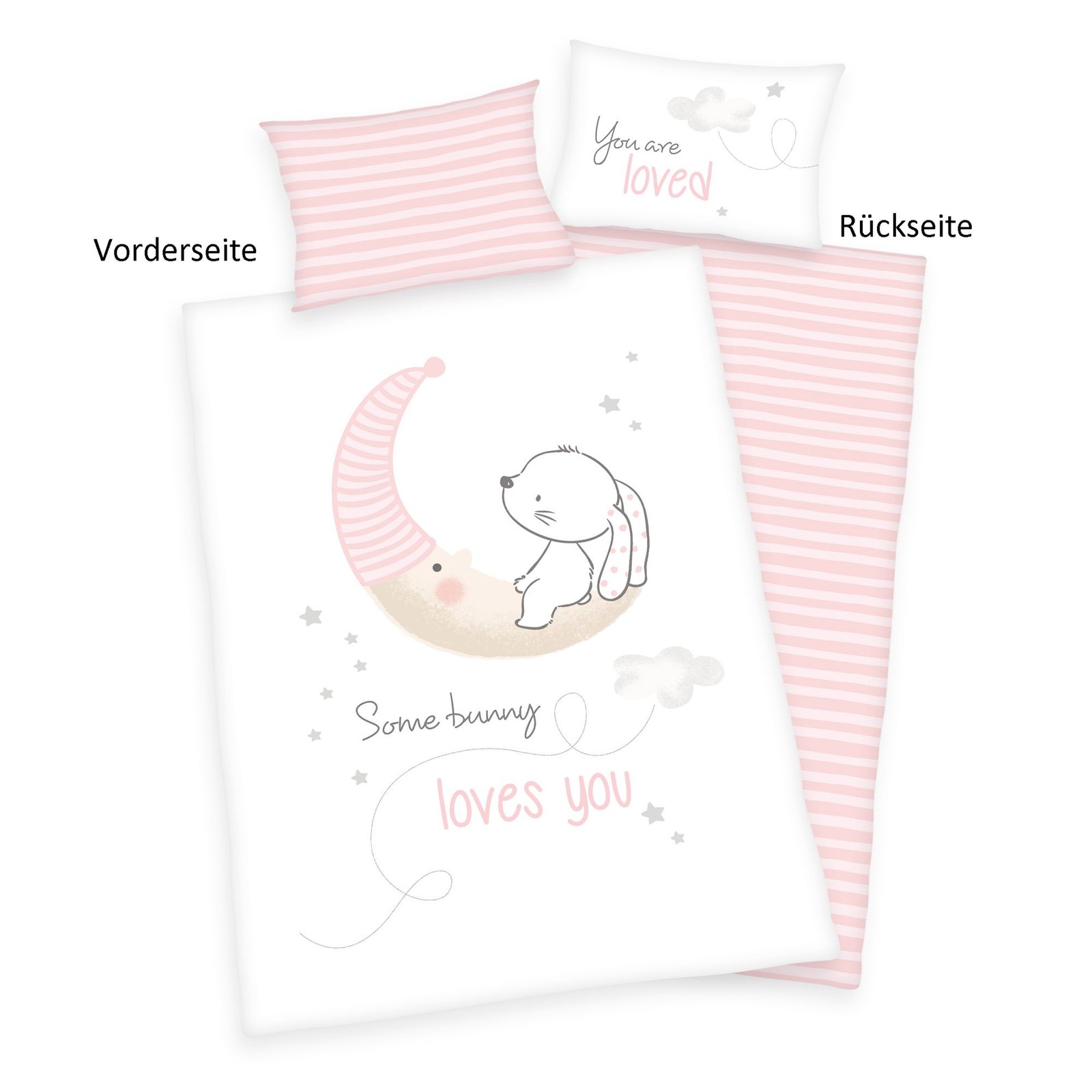 Biancheria da letto Herding Baby Little Bunny 100 x 135 e 40 x 60 cm