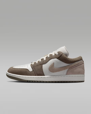 Air Jordan 1 Low Shoes Olive Grey Summit White Pale Ivory Men's