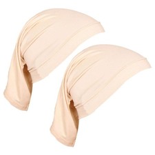 2 Pcs Women Hijab Undercaps Under Scarf Hijab Cap Solid Color Stretch Under Cap
