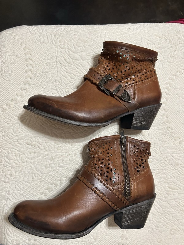 Corral Women's Brown Leather Boots Booties Size 8
