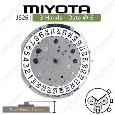 Original Miyota JS26 Uhrwerk Japan (mehrere Variationen)