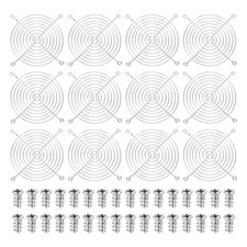 12 Pcs 120mm Fan Finger Grill Metal Ventilation Grill Cover with Screws, Silver