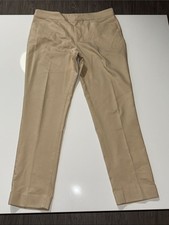 Chaps Womens Khaki Trouser Pants Size 8 Cotton Blend Slim Fit