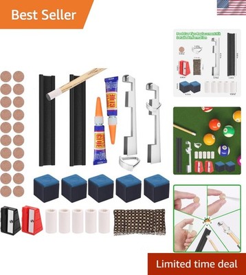 Complete Billiard Cue Repair Set: 39 Pieces with Essentials for Players