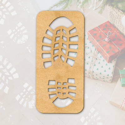Stiefelschablone: Santa Boot Print Stencil, Santa Footprint Stencil, Weihnachtsdeko