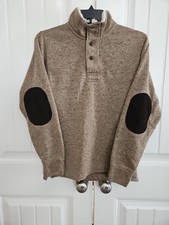 Original Weatherproof Vintage Sweater Corduroy Inserts Elbows Collared Size M