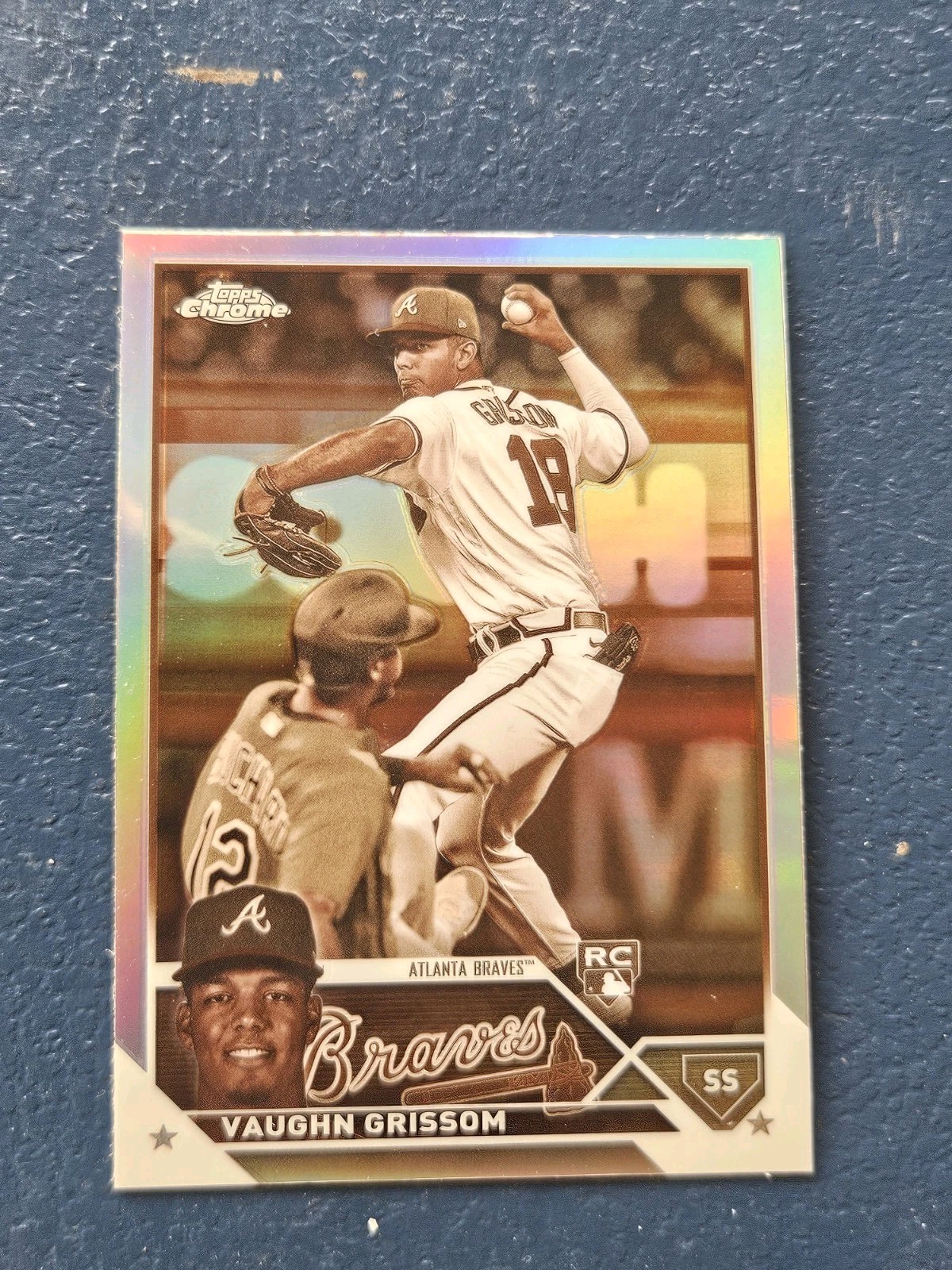 2023 Topps Chrome Vaughn Grissom Rookie Atlanta Braves #48 Sepia Refractor