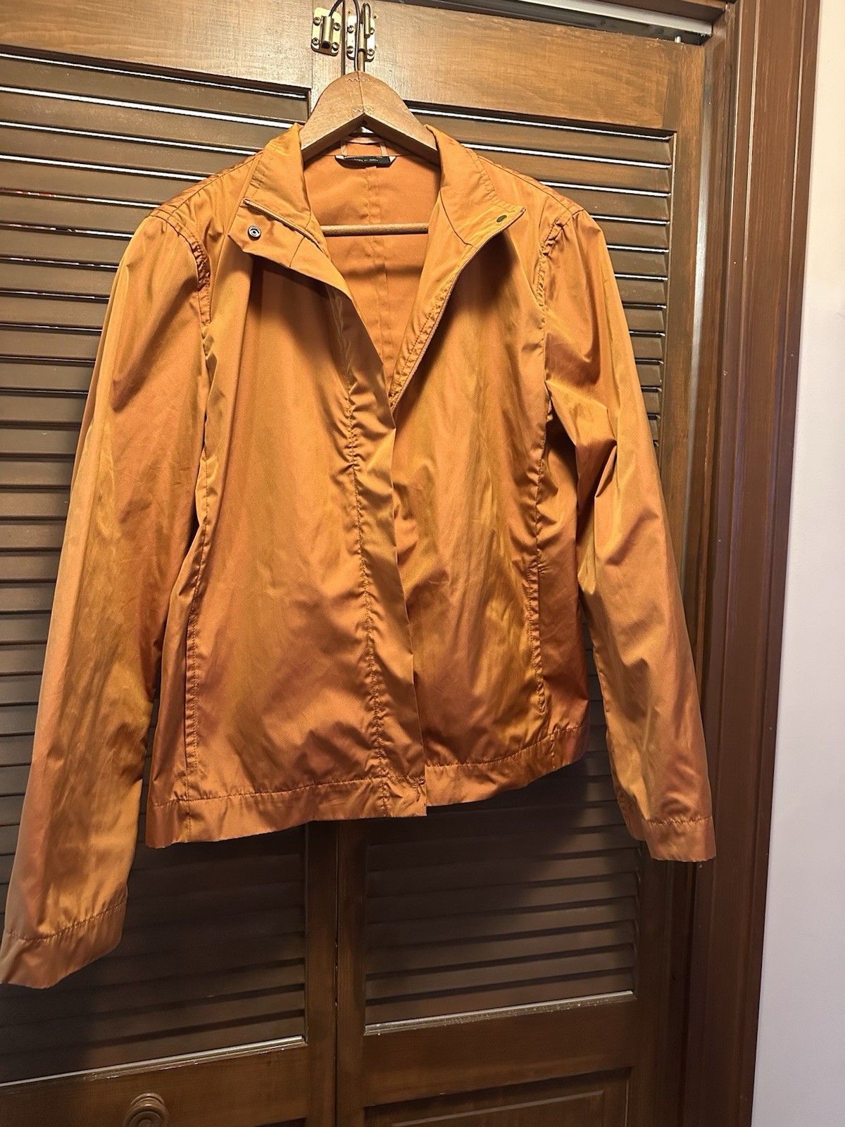Weekend Max Mara Jacket Womens Size 8 Orange Lightweight Italy Windbreaker