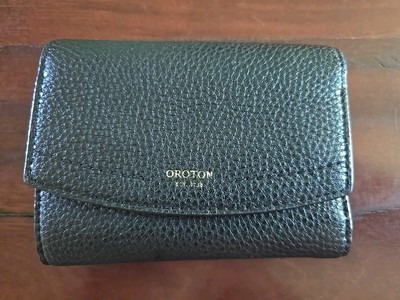Oroton wallet Black Leather Trifold