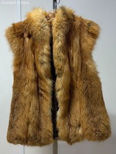 Vintage Koslow's Fur Women's Size L Open Front Fox Fur Vest Pre-Owned