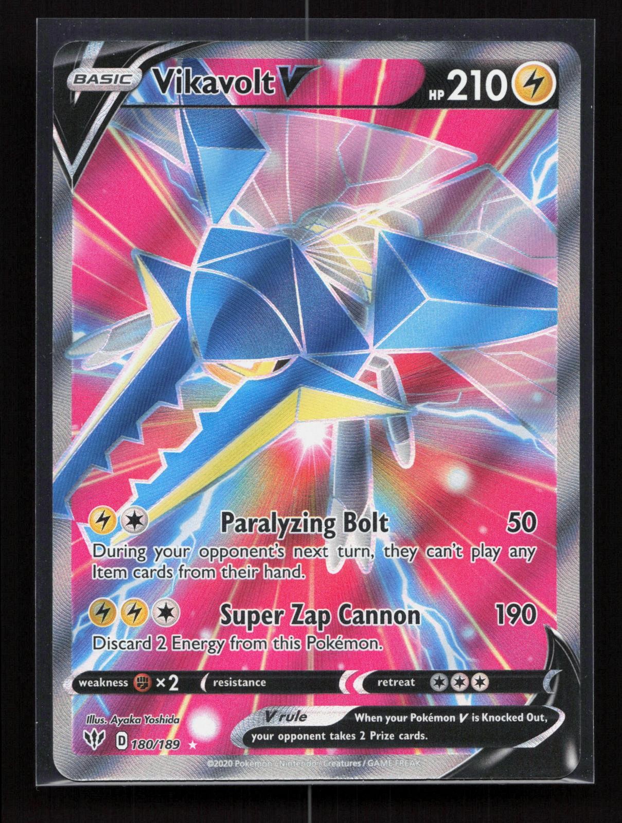 Vikavolt V 180/189 Darkness Ablaze Ultra Rare Pokemon Holo LP