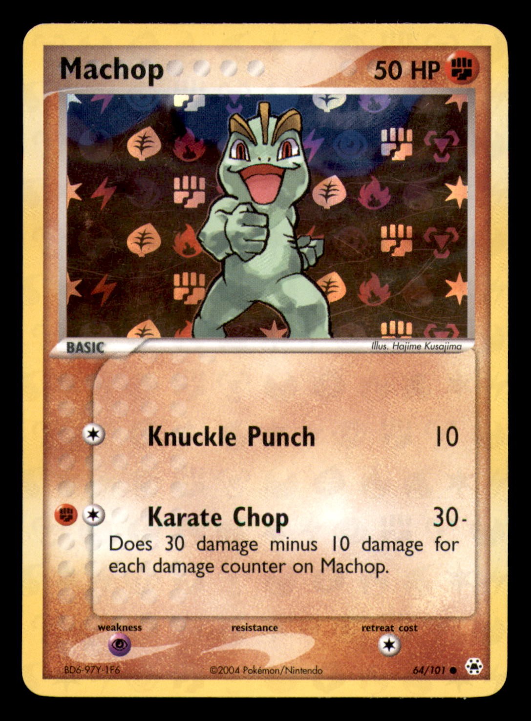 Machop 64/101 Common Hidden Legends Pokemon Reverse Holo Near Mint