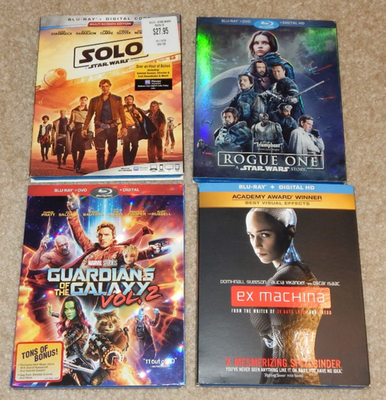 Lot of Blu-Ray & DVD Movies, $2-$8 each, Some New, Great shape