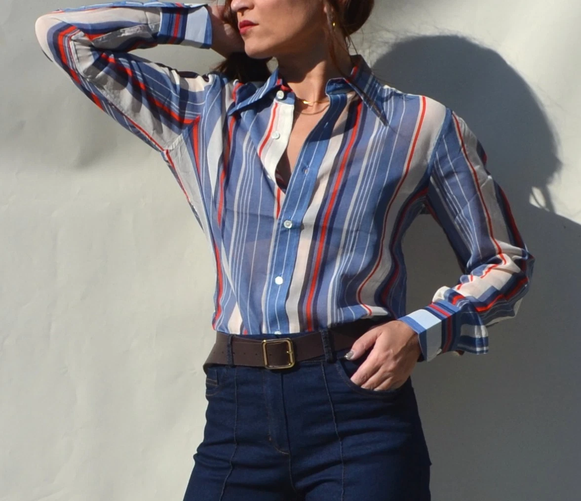 Saint Laurent Striped Tops for Women for sale | eBay