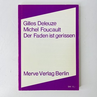 Der Faden ist gerissen von Gilles Deleuze (1977, Taschenbuch) | Zustand GUT