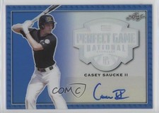 2020 Leaf Perfect Game National Showcase 1/10 Casey Saucke II #BA-CS1 Auto nd3