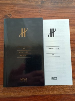 HUBLOT MDM Uhr Katalog  DEUTSCH mit Preisliste 2001 in DM Les Montres Hublot