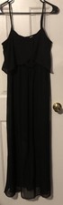 No Boundaries Long Black Dress Junior Size M (7-9) Leveled Flows Item# 1020