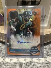 2021-22 Bowman University Chrome Prospect Orange Refractor /25 RJ Sneed Auto